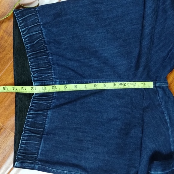 Soft Surroundings Cotton High Waisted Pull On Denim Jeans Inseam 27" - Picture 5 of 9